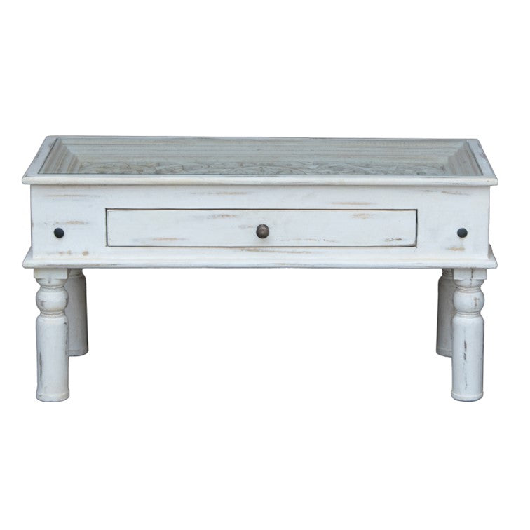 Lee Wooden Carved Coffee Table