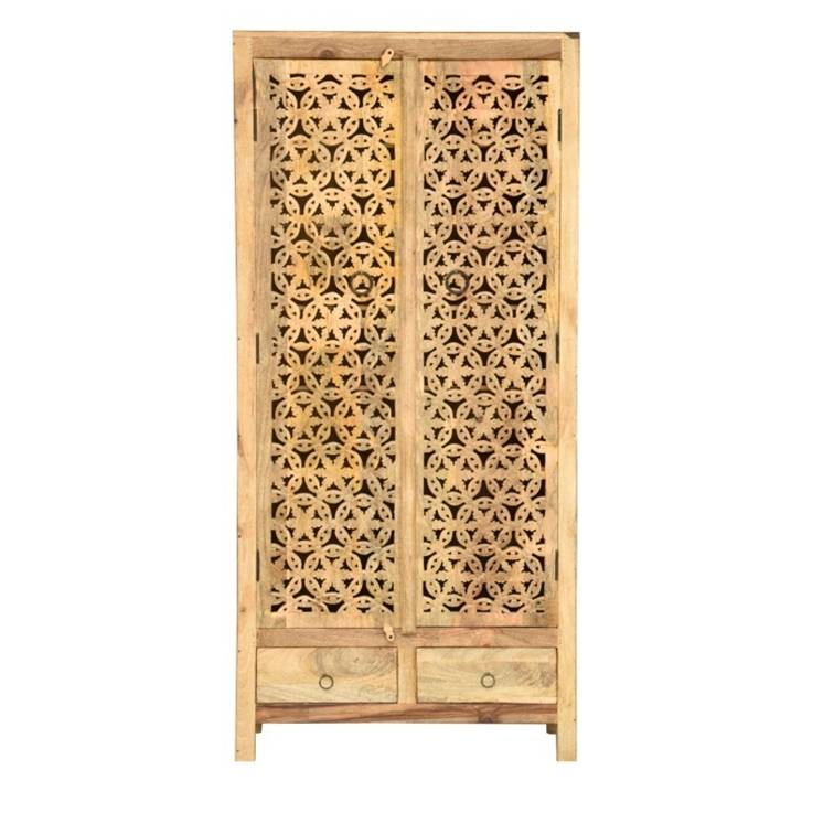 Erica Hand Carved Wooden Shoe Cabinet