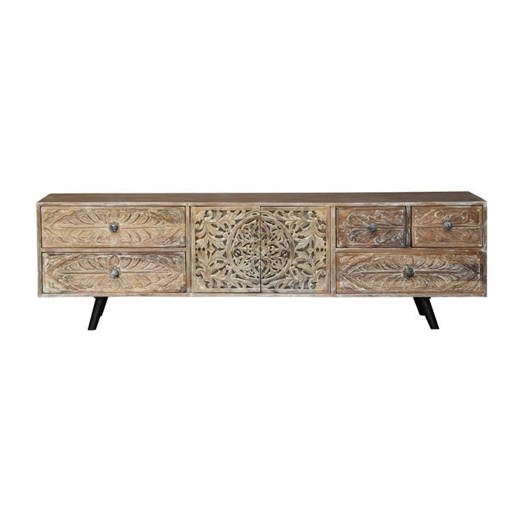 Garg Hand Carved wooden TV Cabinet