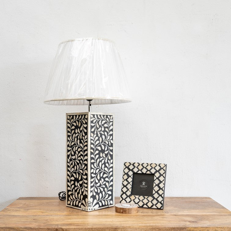 Sabha Bone Inlay lamp with Shade