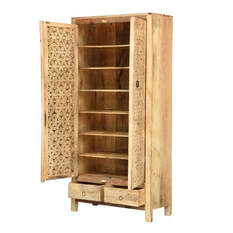 Erica Hand Carved Wooden Shoe Cabinet