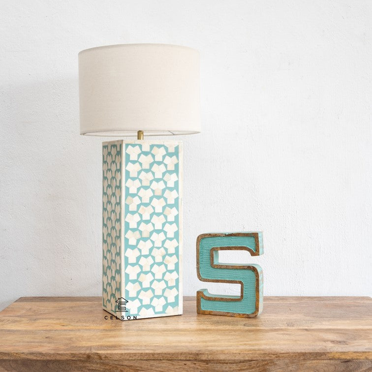 Lima Bone Inlay Lamp with Shade
