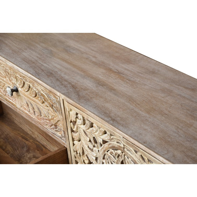 Emma Hand Carved wooden TV Cabinet