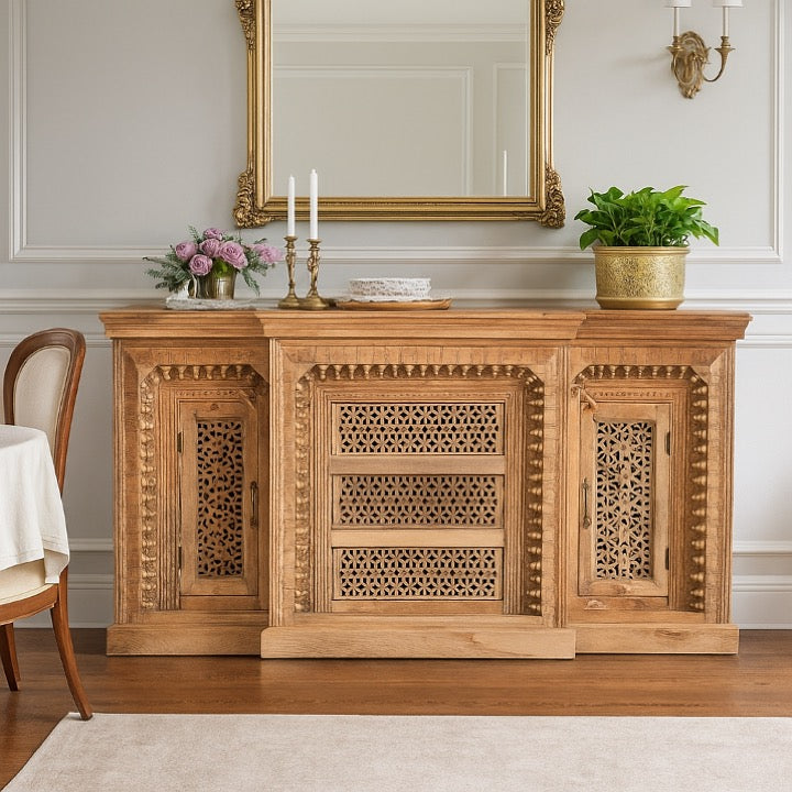 Roobi Hand Carved Side Board