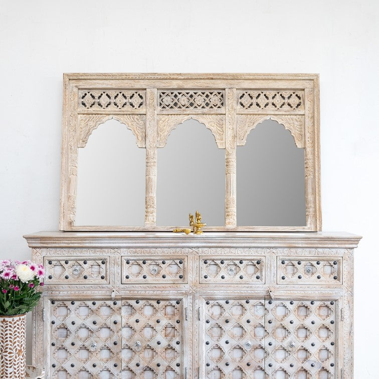 Alves Carved Wooden Mirror