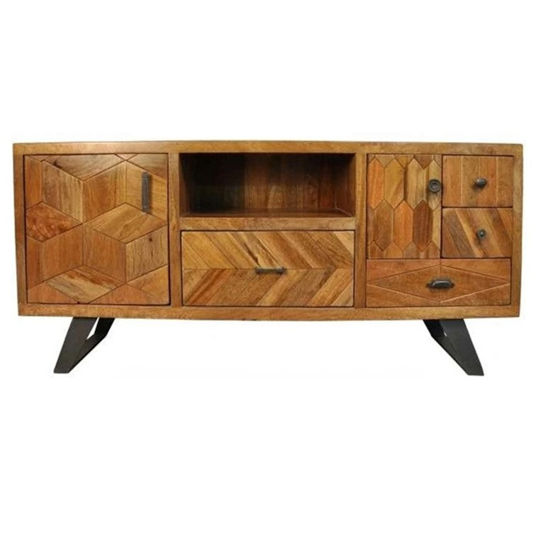 Carroll Hand Carved Wooden TV Cabinet