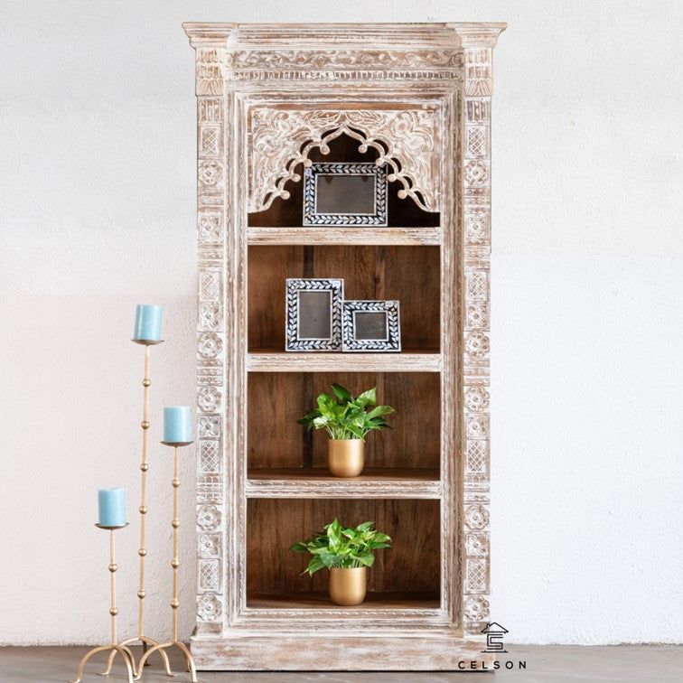 Evan Carved Bookshelf