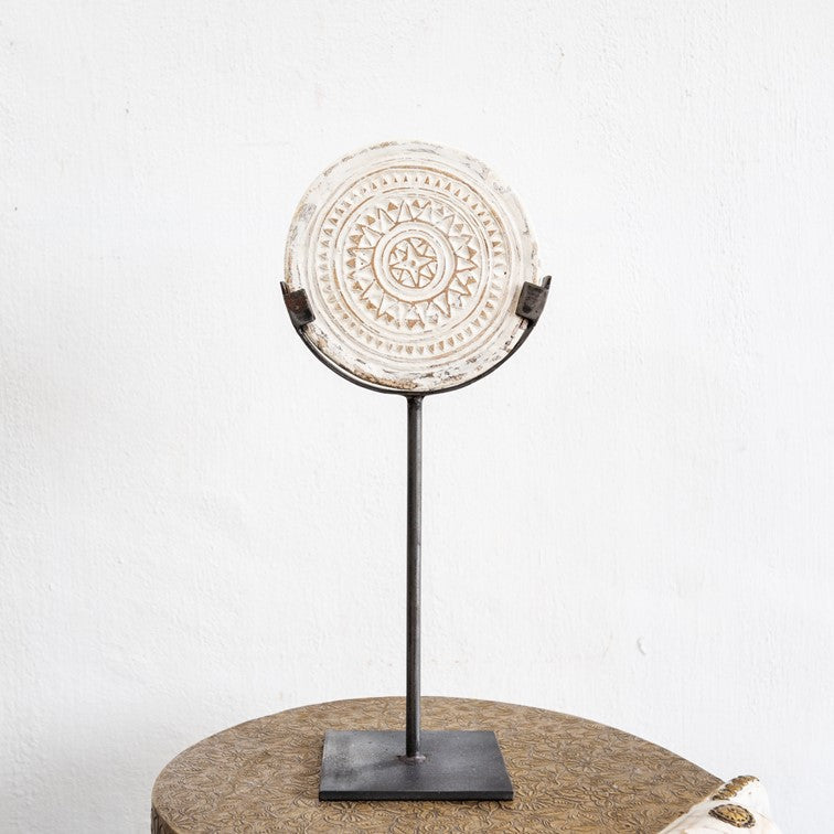 Phena_Hand Carved Mandala with Metal Stand