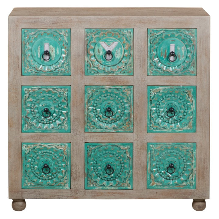 Alan Wooden Carved Dresser