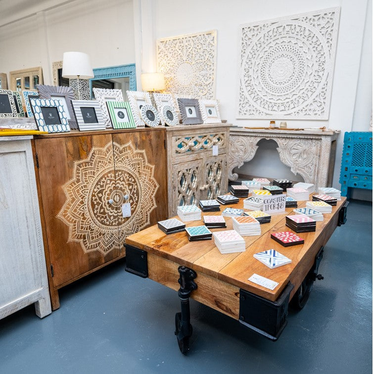 Alex Carved Wooden Cabinet