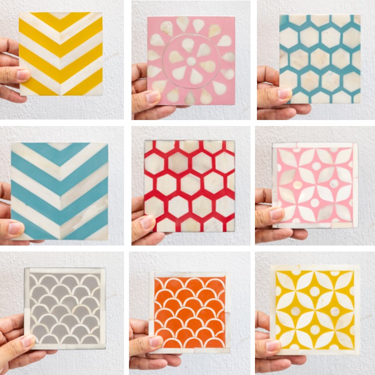 Andrew Bone Inlay Coaster