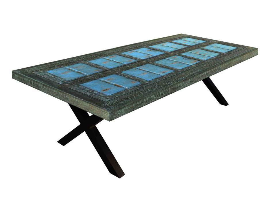 Sherer Hand Carved Wooden Dining Table