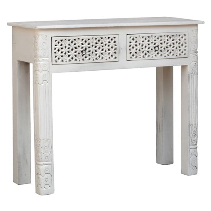 Rama Wooden Brass inlaid Console Table