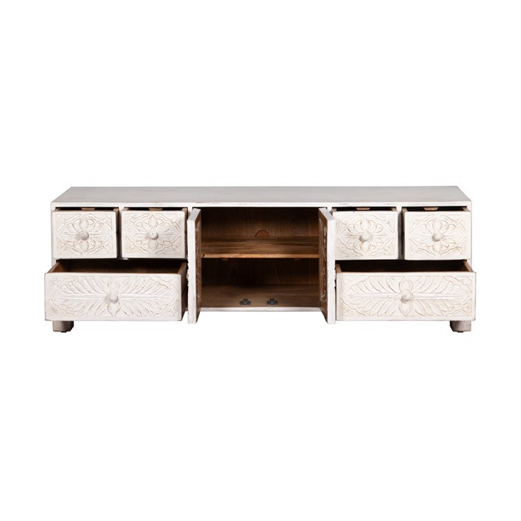 Amor Hand Carved Wooden TV Cabinet