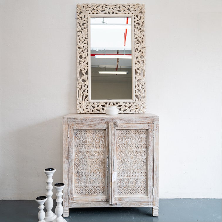 Camila Hand Carved Wooden Mirror