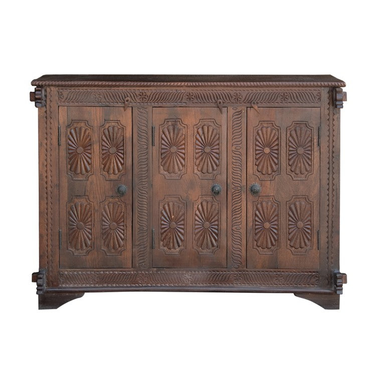 Naina Hand Carved Wooden Sideboard