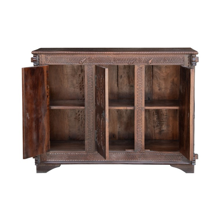 Naina Hand Carved Wooden Sideboard
