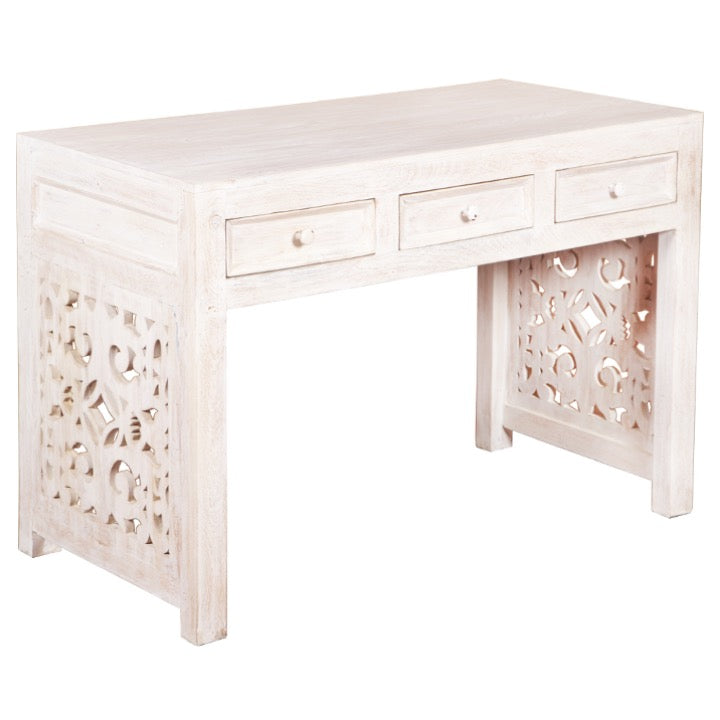 Haley Wooden Hand Carved Study Table