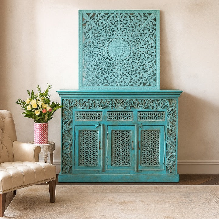 Amora Hand Carved Wooden Sideboard