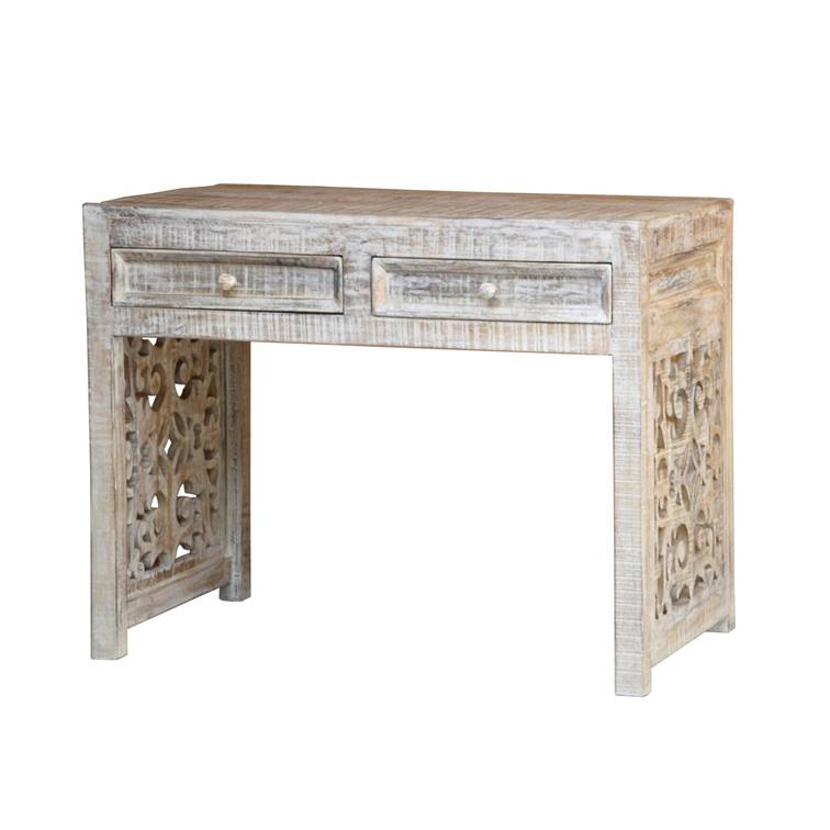 Logan Wooden Hand Carved Study Table