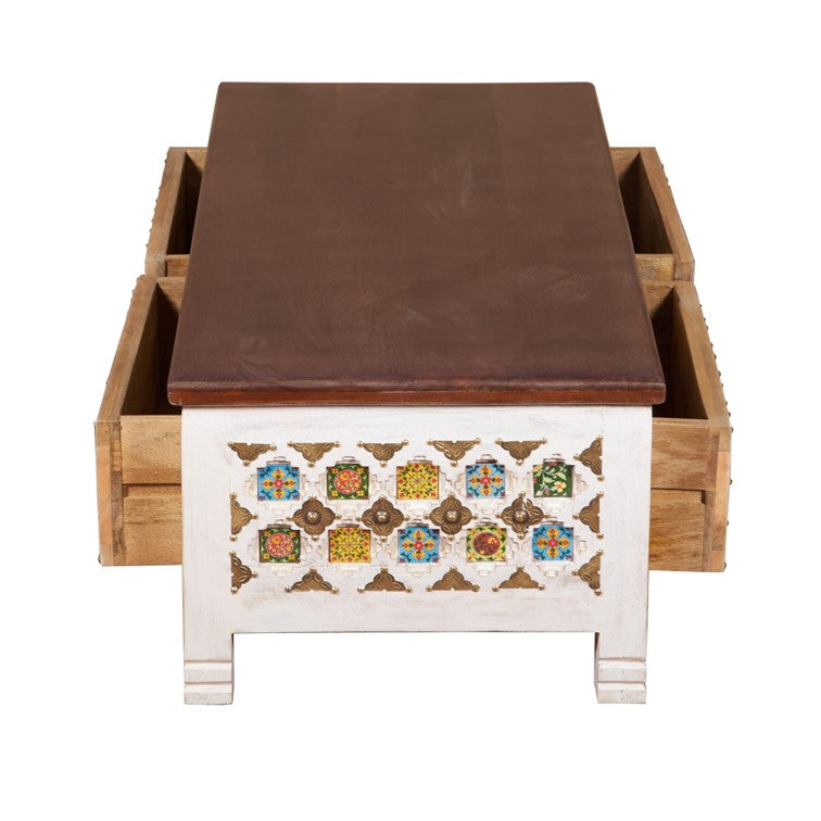 Aura Carved Tile Coffee Table