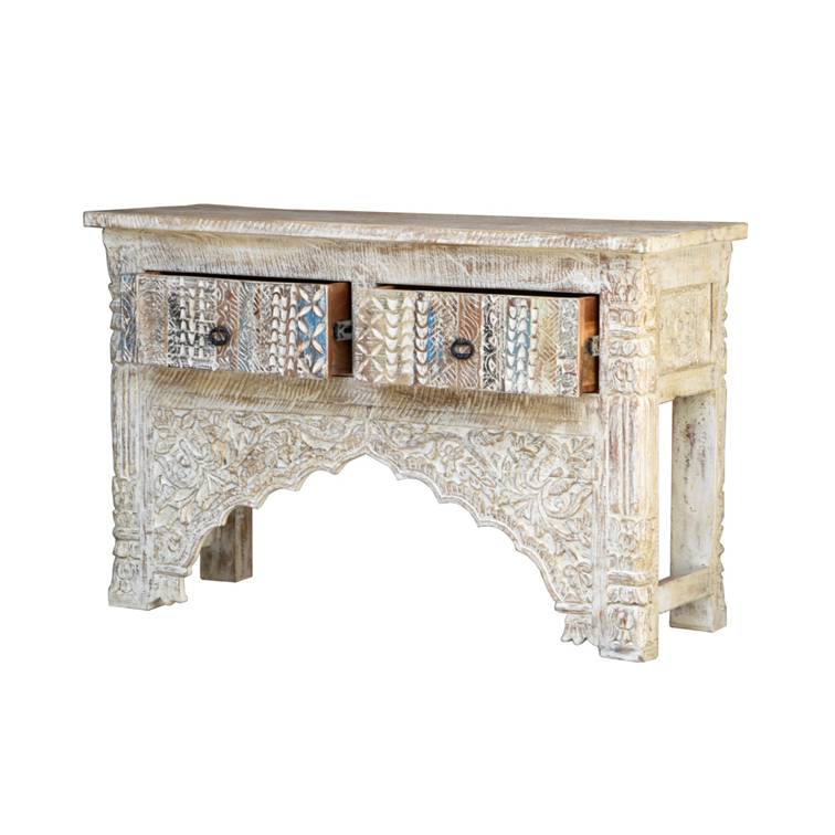 Alfano Hand Carved Console Table