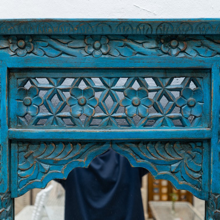 Patrick Hand Carved Wooden Mirror