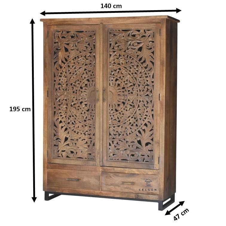 Joel Hand Carved Almirah