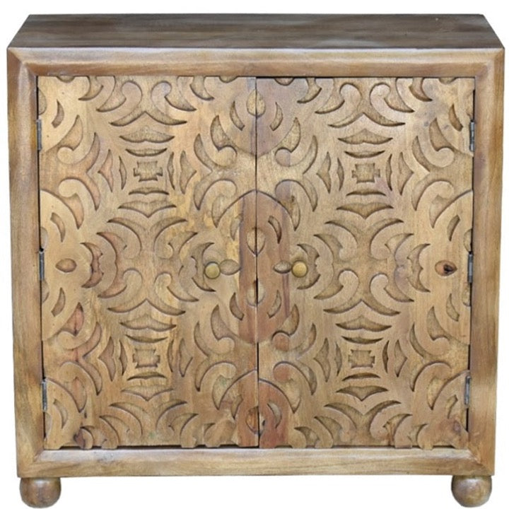 Laurie Carved Wooden Cabinet