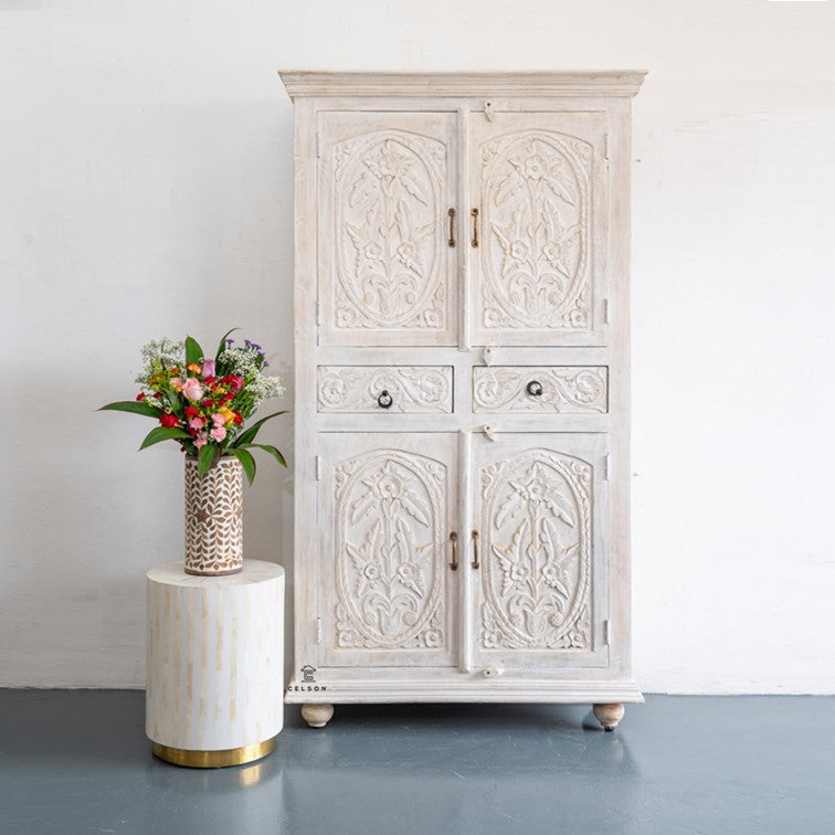 Javie Bone Inlay Stool