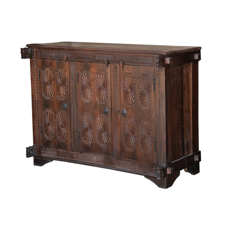 Naina Hand Carved Wooden Sideboard