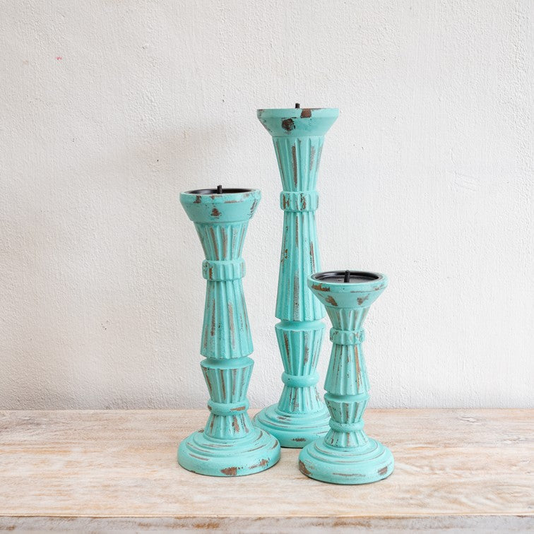 Reign Hand Carved Candle Holder