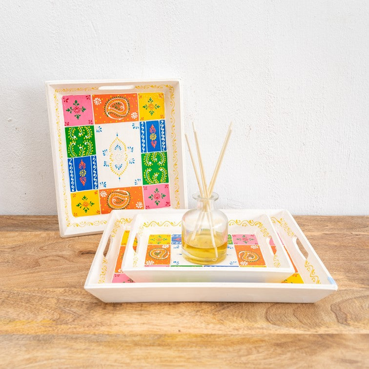 Shiva Hand Painted Wooden Tray