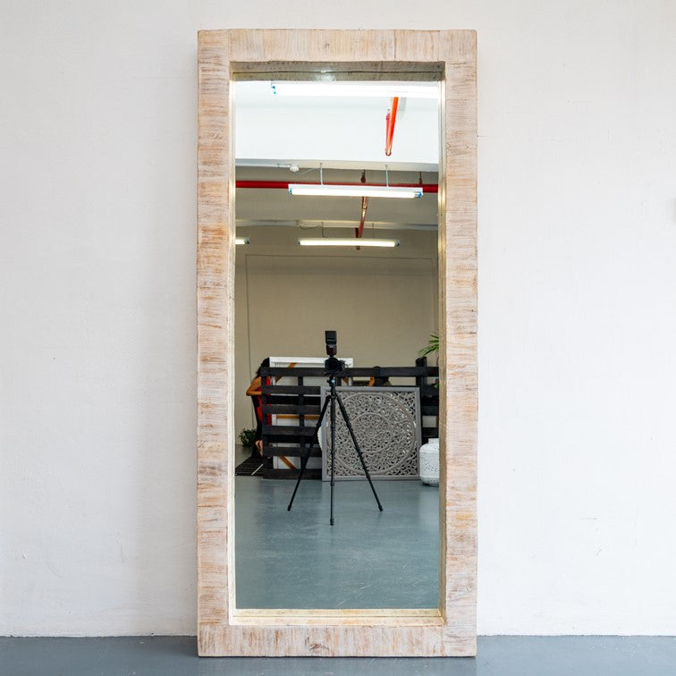 Sierra Hand Carved Wooden Mirror