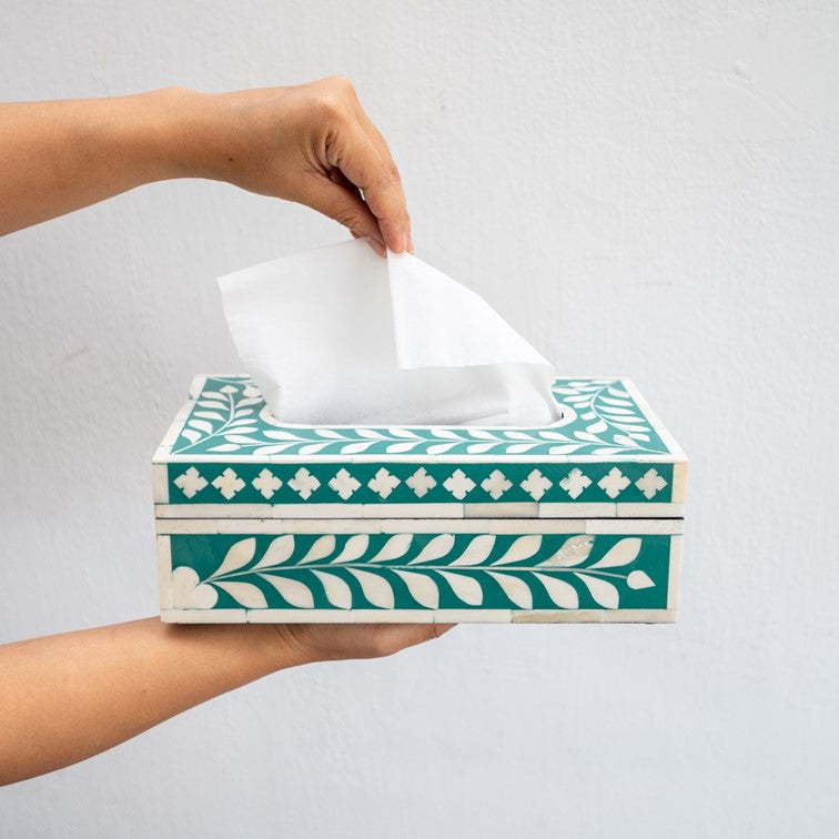 Anna Bone Inlay Tissue Box