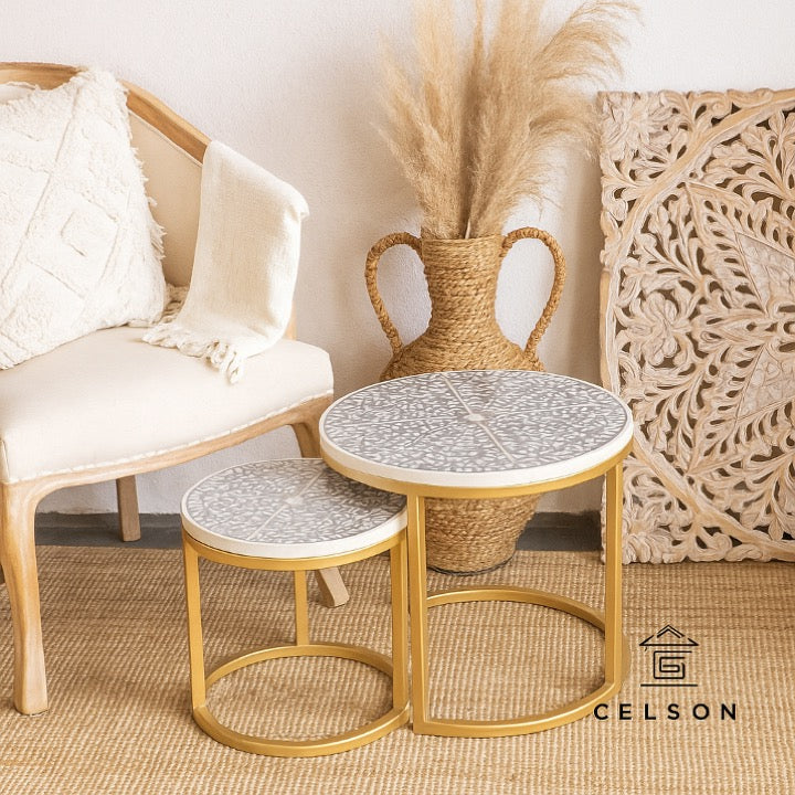 Michelle Nesting Bone Inlay Coffee Table