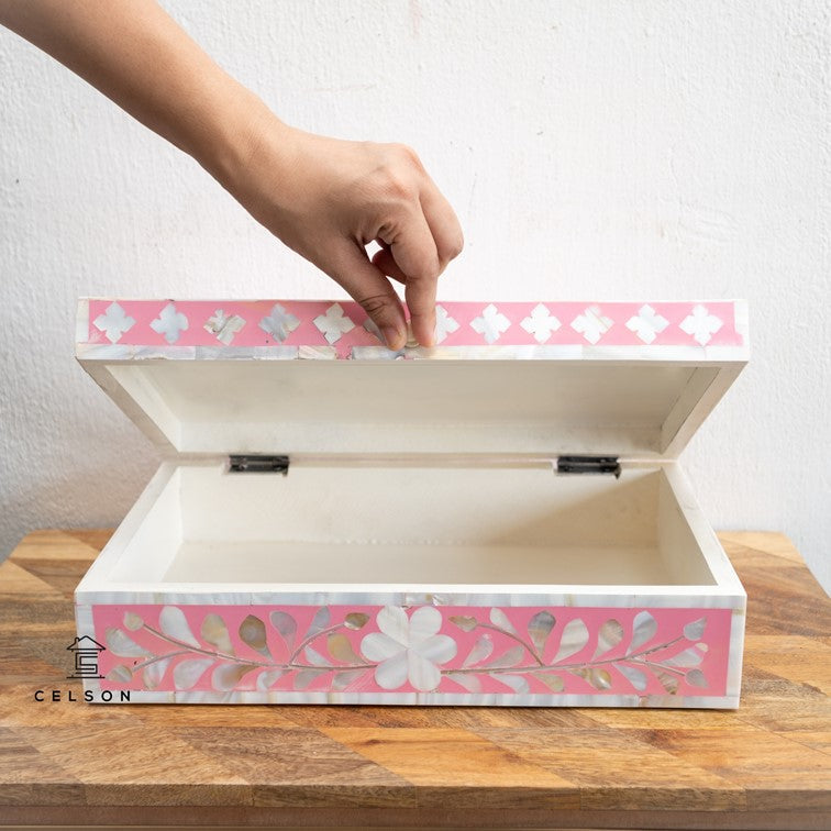 Amber Mother of Pearl Inlay Box