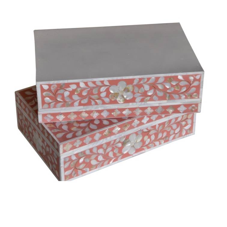 Amber Mother of Pearl Inlay Box