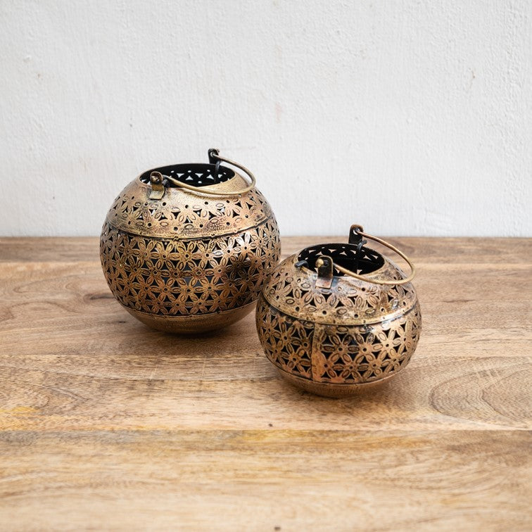 Zahra Brass Finish Lantern