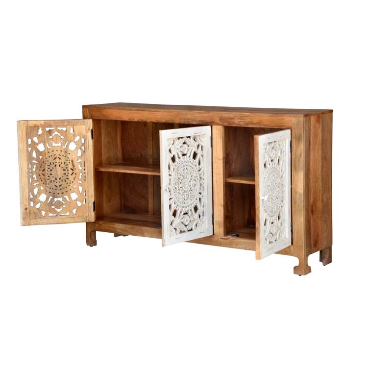 Sana Hand Carved Wooden Sideboard