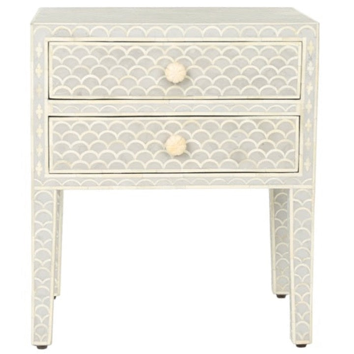 Rose Bone Inlay Bedside