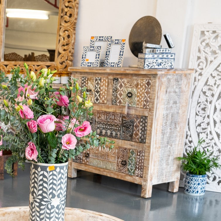 Josh Carved Chest of Drawer