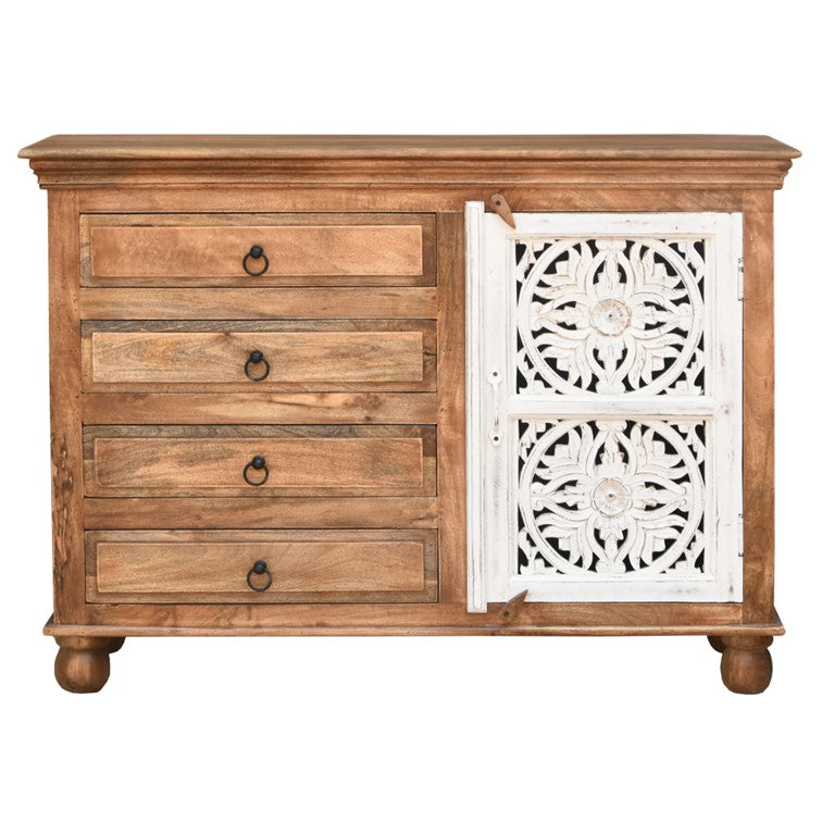 Sarah Carved Wooden Cabinet