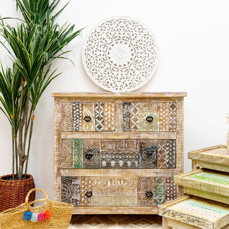 Josh Carved Chest of Drawer