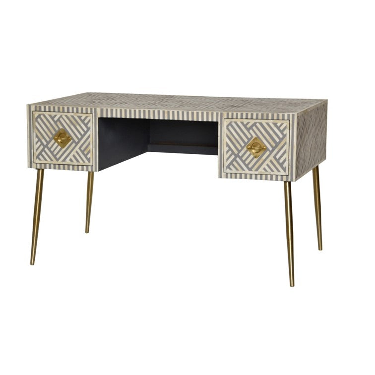 Elli Bone Inlay Work Desk & Chair