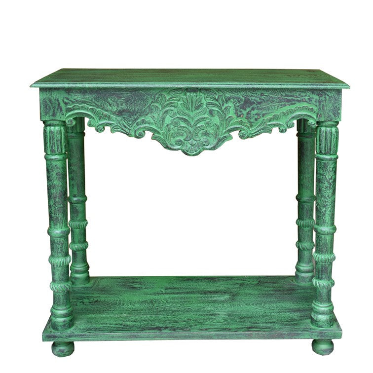 Bob Hand Carved Wooden Console Table
