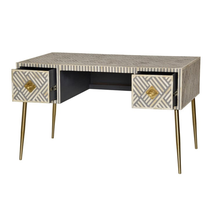 Elli Bone Inlay Work Desk & Chair