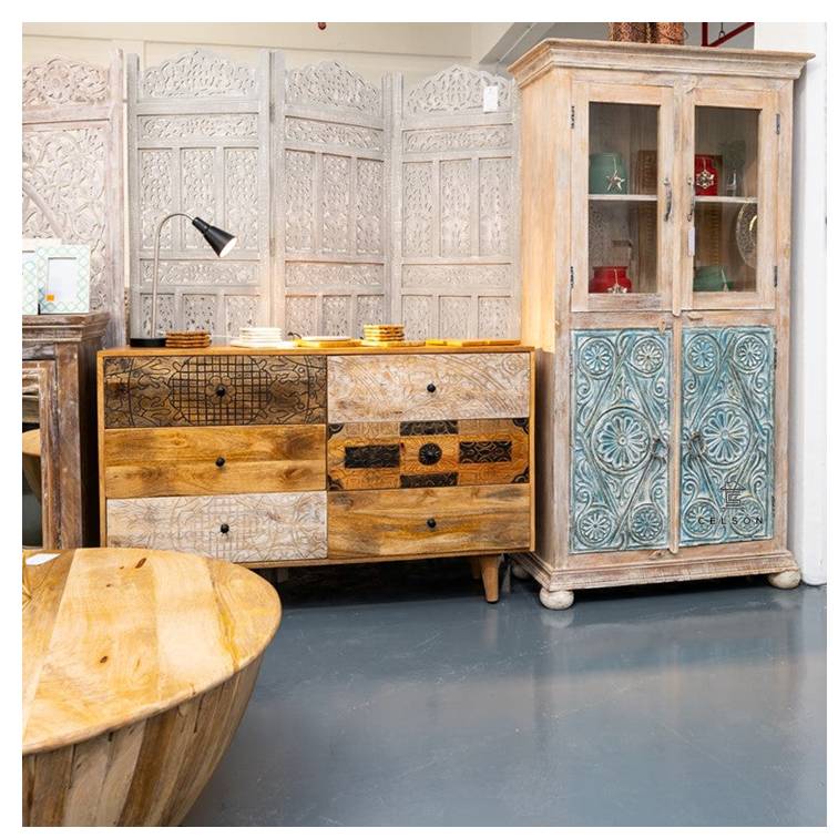 Jenn Hand Carved Almirah