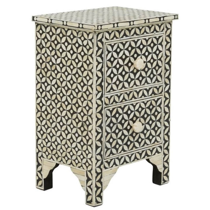 Nicole Bone Inlay Bedside