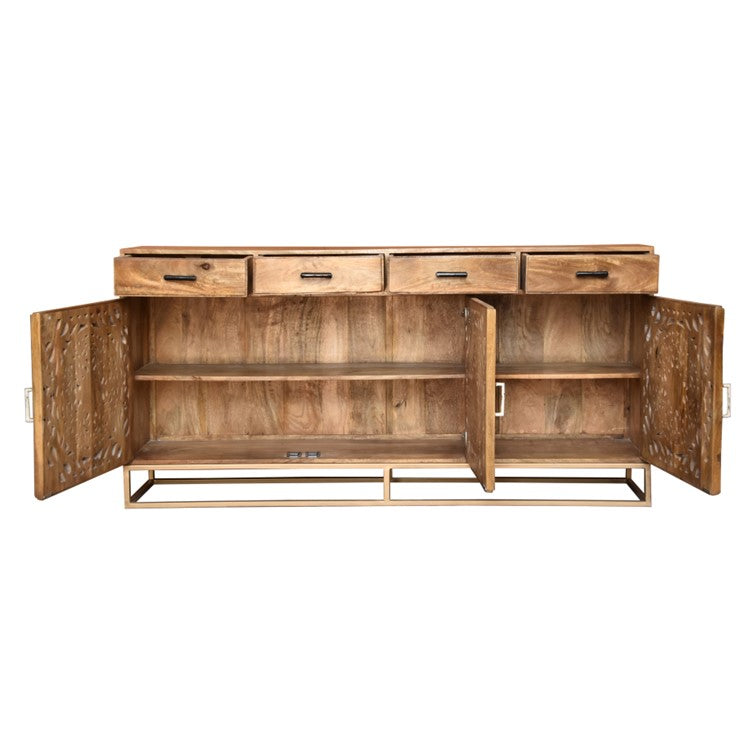 Calvin Hand Carved Wooden Sideboard